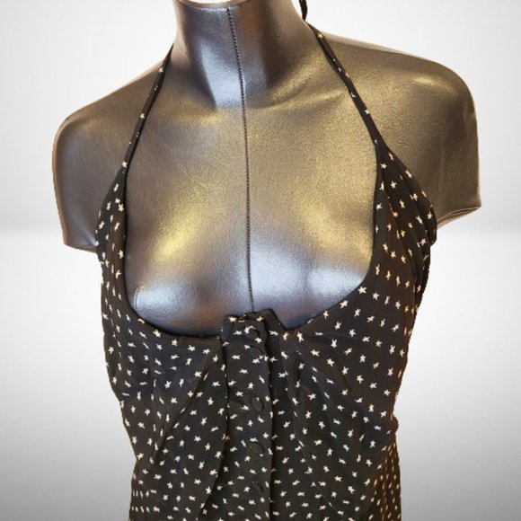 Stunning Thierry Mugler Miami Style Polka Dress with Front Tie - Picture 4 of 16